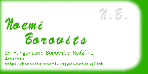 noemi borovits business card